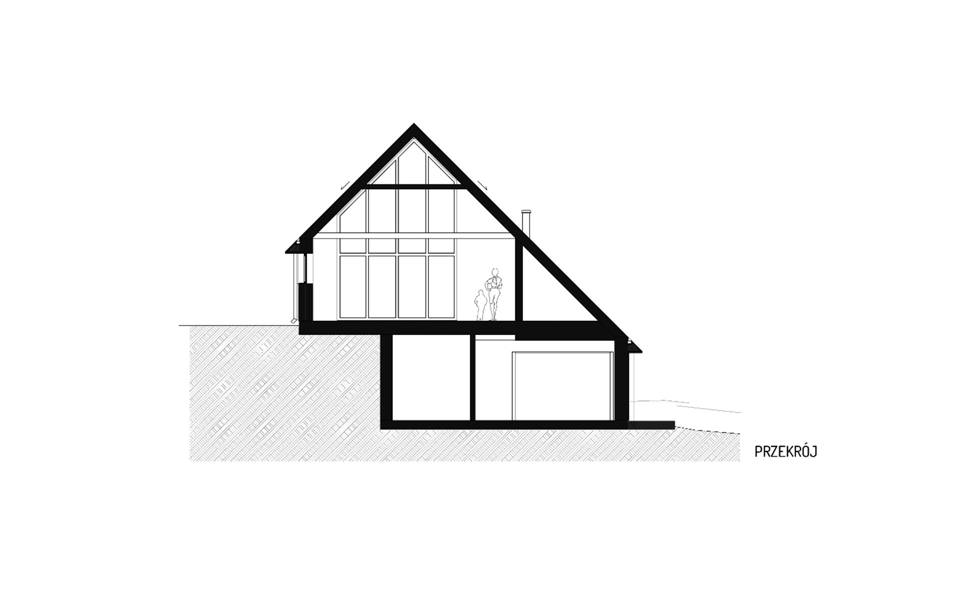 Obraz Projektu domu na zboczu