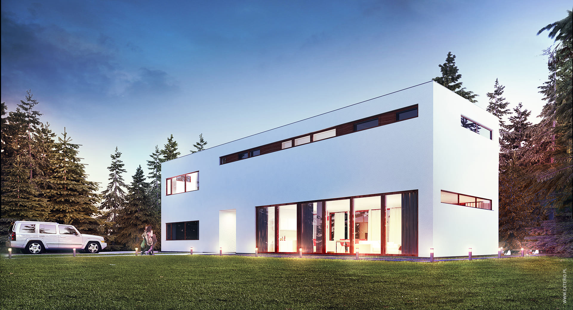 Projekt domu modernistycznego jednorodzinnego - główne zdjęcie projektu