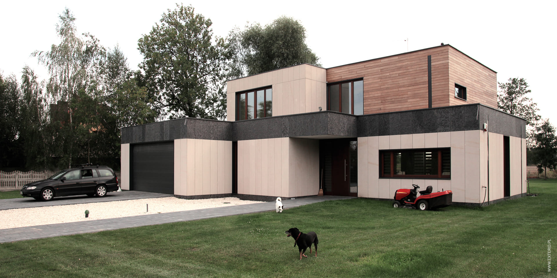 Zdjęcie 3 - Projekt domu z drewnianą elewacją i płytami z kamienia